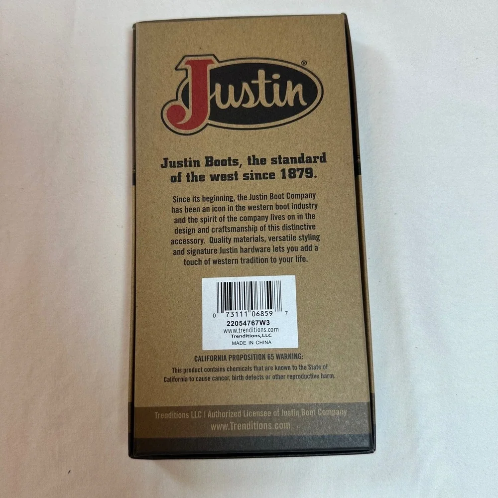 Justin Rodeo Wallet Genuine Leather RFID Blocking‎ Bifold Credit Card New In Box